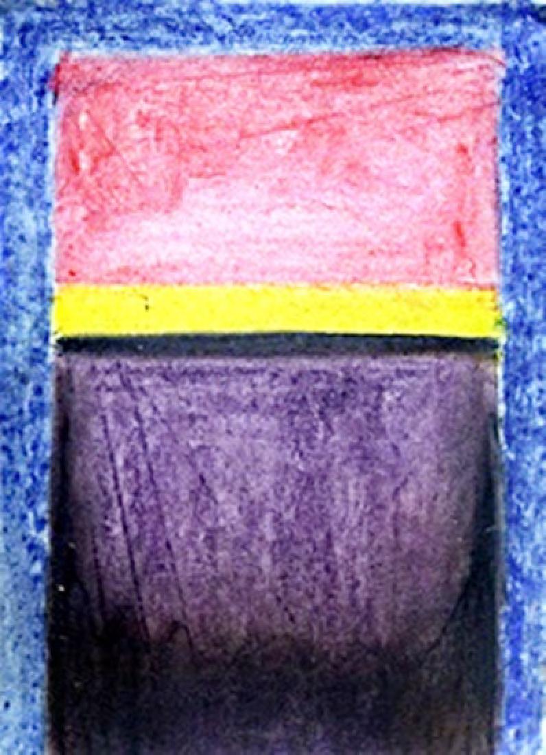 Blue, Red, Yellow - Mark Rothko: Pastel Drawing on Paper attributed to Mark Rothko, Unsigned, Size Approx. 14 x 12 Inches