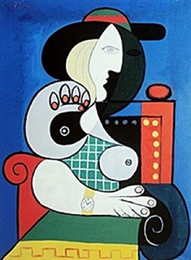 Lithograph Pablo Picasso: authentic lithograph Pablo Picasso, Double Signature. Size approx. 11 x 8 1/2 in. Pablo Picasso (October 25th 1881 - April 8th 1973), also known as Pablo Ruiz y Picasso, was singular in the art world.