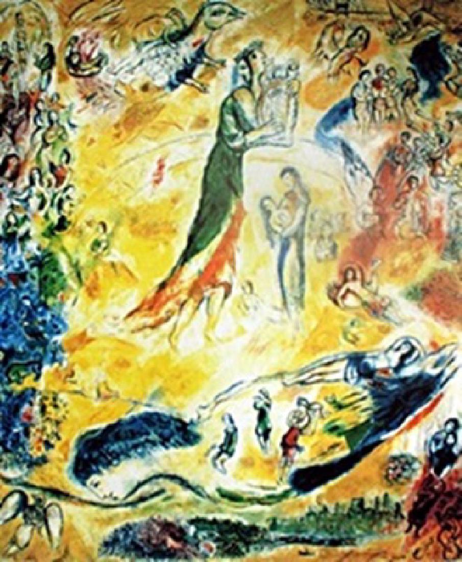 Lithograph Marc Chagall: authentic lithograph , Pencil signed Authentic Marc Chagall, Approximately 15" x 11" In.