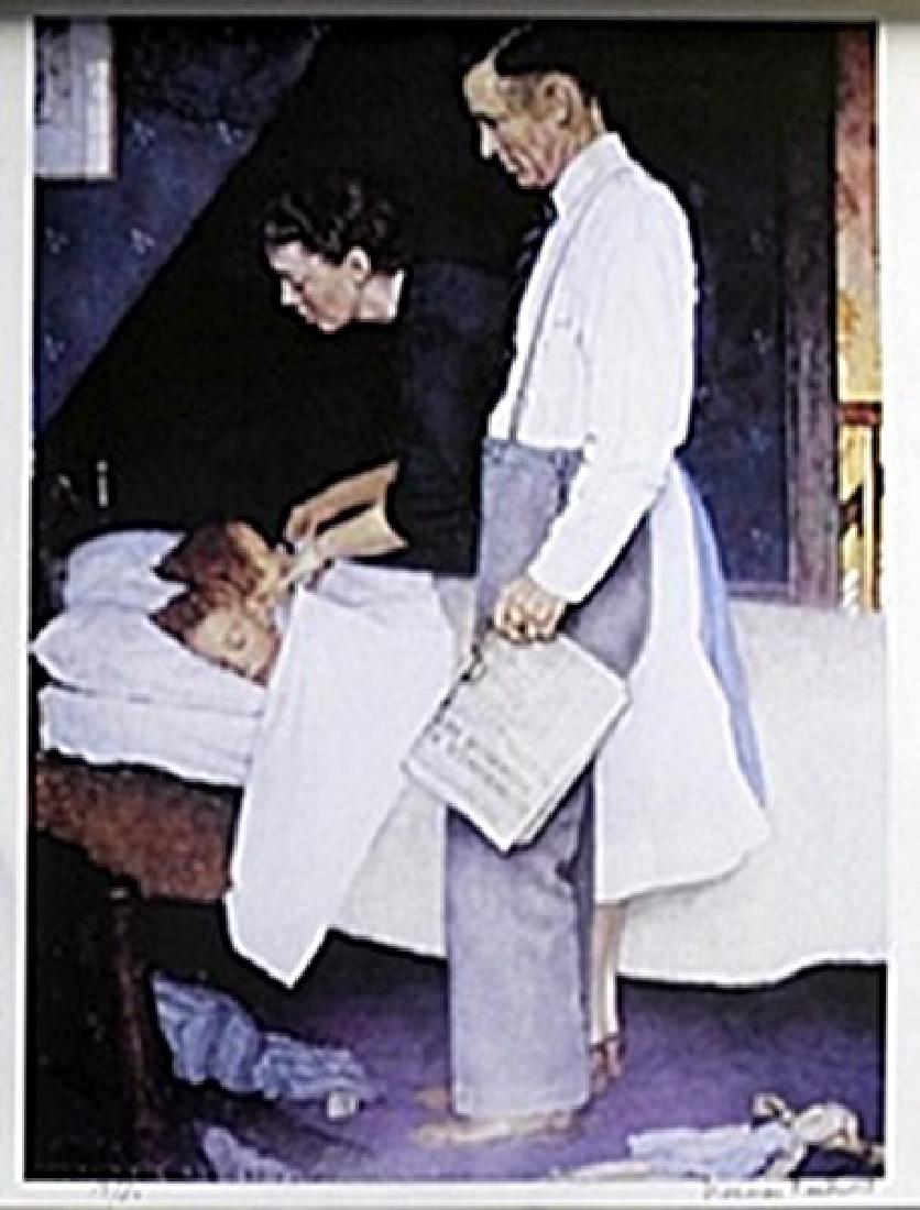 Lithograph "Freedom of Fear" Norman Rockwell: authentic lithograph "Freedom of Fear" Norman Rockwell, signed, size approx. 14 x 11 in.