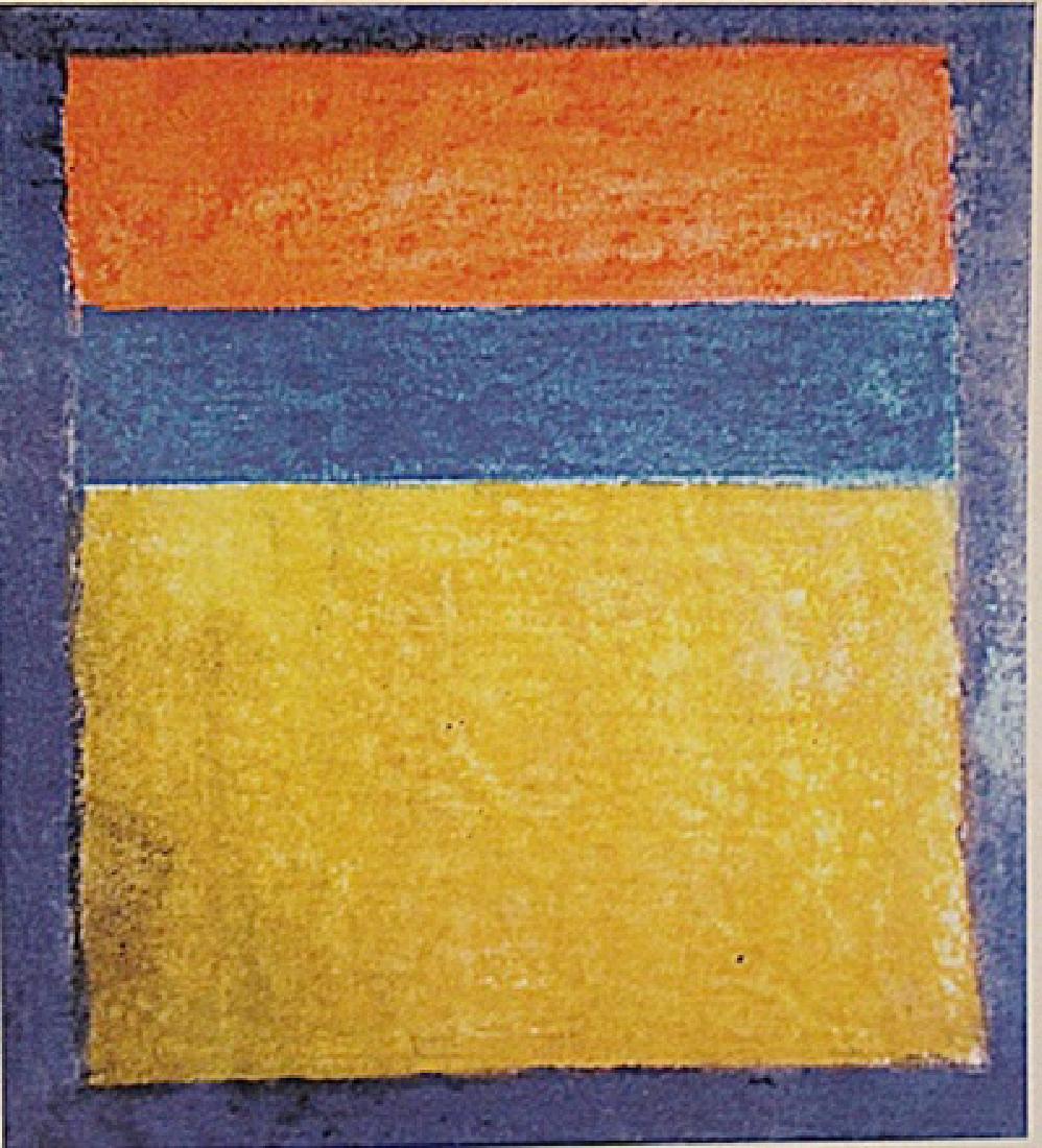 Mark Rothko - Orange,Yellow, And Blue: In the manner of Mark Rothko "Orange,Yellow, And Blue" pastel on paper circa. 1940, private collection approx. 19x13in. A prominent figure among the New York School painters, In the manner of Mark Rot