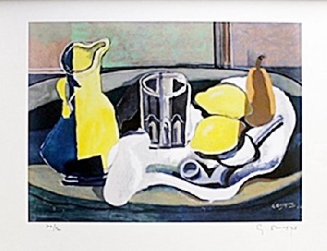 Lithograph Georges Braque: authentic lithograph Georges Braque, signed, size approx. 11 1/2 x 16 1/2 in.