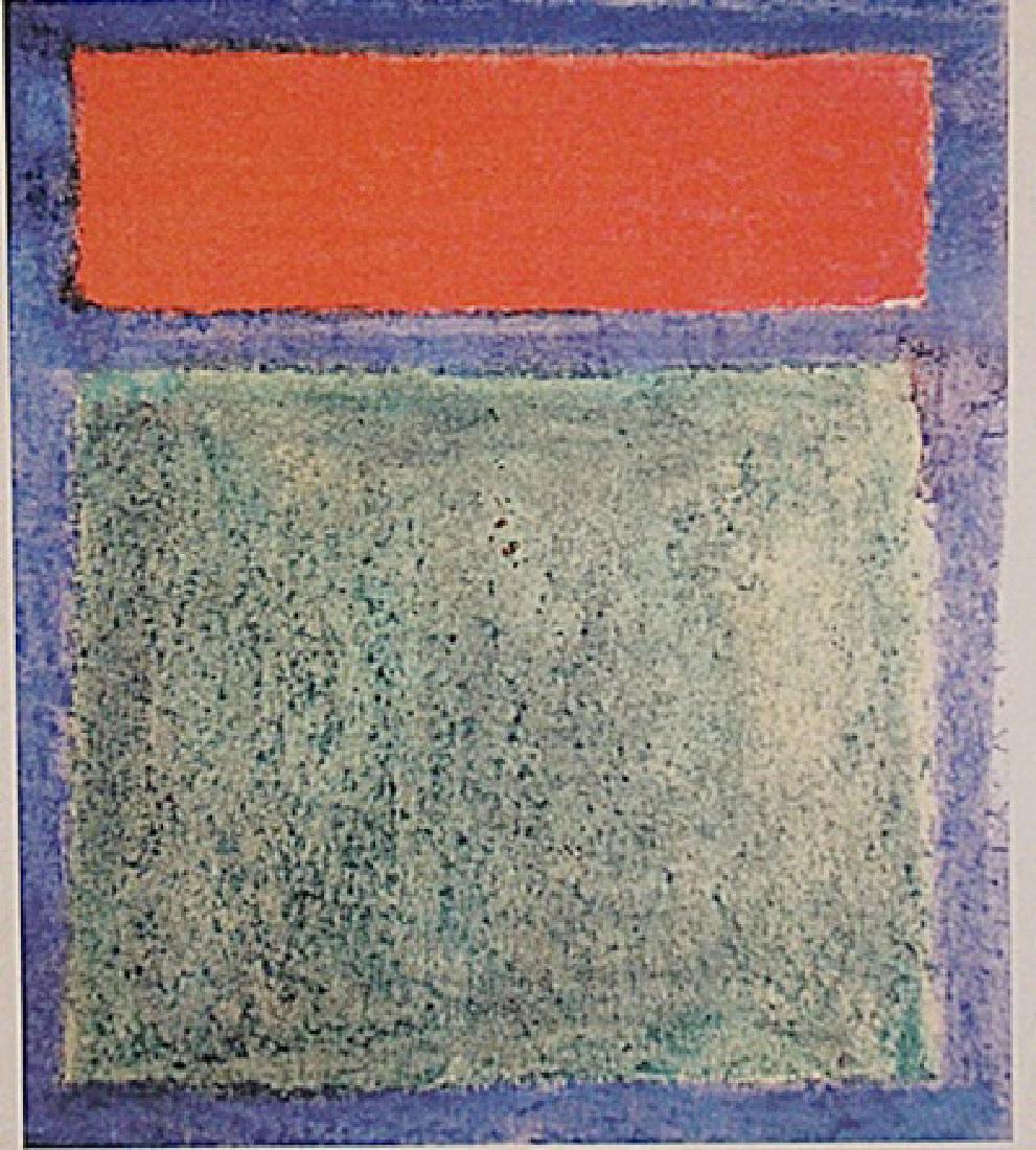 Mark Rothko - Red,Blue,And Green: In the manner of Mark Rothko "Red,Blue,And Green" pastel on paper circa. 1940, private collection approx. 19x13in. A prominent figure among the New York School painters, In the manner of Mark Rothko m