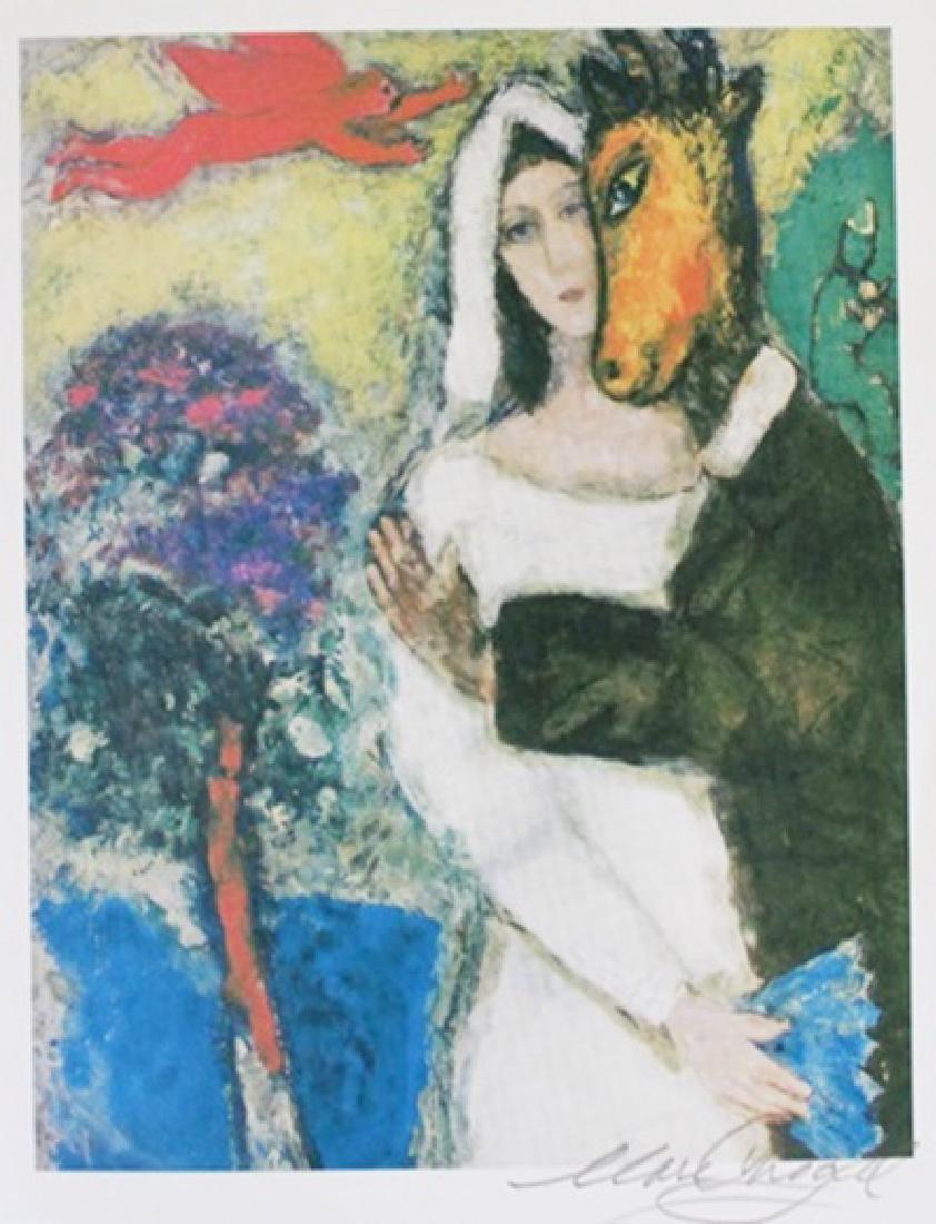 Lithograph By Marc Chagall: Lithograph By Marc Chagall, Signed by the Artist, Size Approx. 11 x 8 1/2 In. Marc Zakharovich Chagall (July 6th 1887 – March 28th 1985) "The quintessential Jewish artist of the twentieth century"Ma