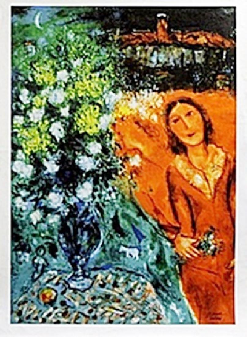 Giclee on Canvas Marc Chagall: Giclee on Canvas Marc Chagall; signed, size approx. 32" x 23" in.