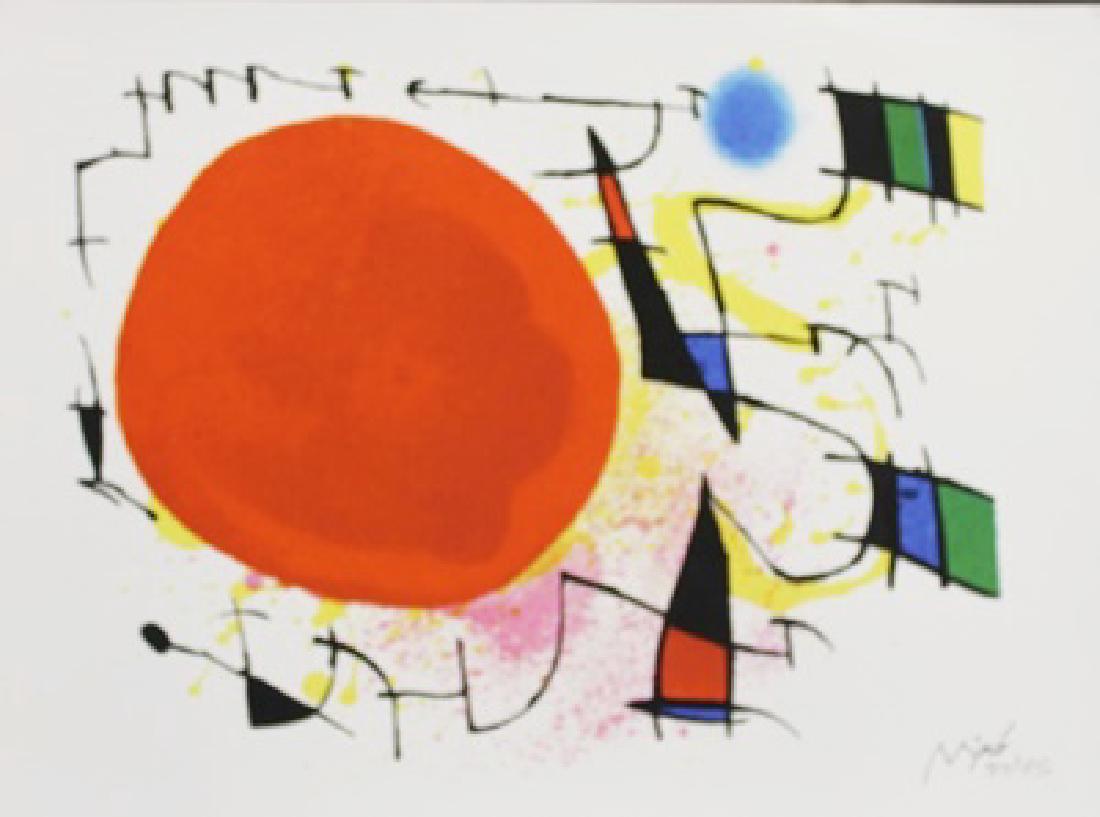 Lithograph By Joan Miro: Lithograph By Joan Miro, Plate Signed, Limited Edition, Size Approx. 14 1/2 x 12 In. Joan Miro, (04/20/1893 - 12/25/1973) Was Catalan Spanish Painter, Sculptor and ceramicist born in Barcelona. He has