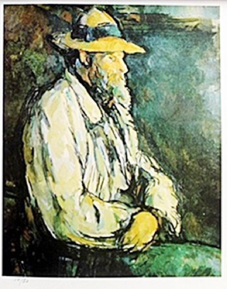 Lithograph Paul Cezanne: authentic lithograph Paul Cezanne, size approx. 14 x 11 in.