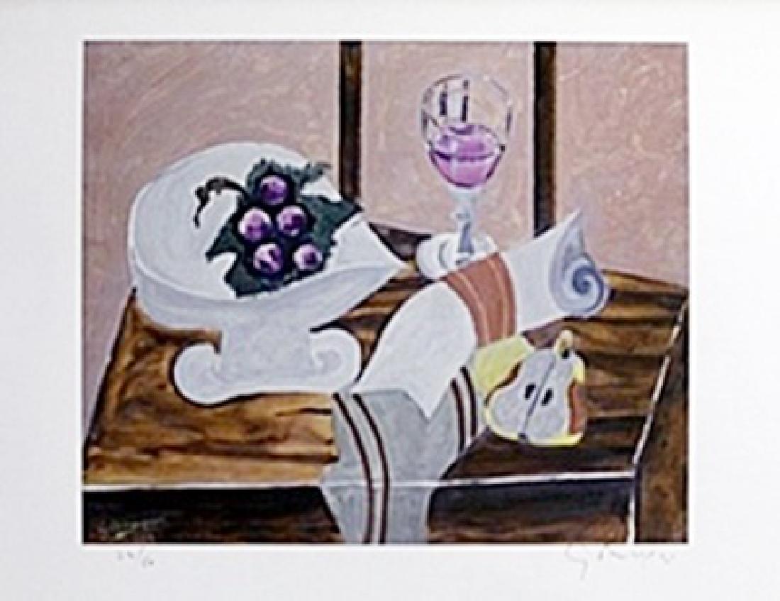 Lithograph Georges Braque: authentic lithograph Georges Braque, signed, size approx. 11 1/2 x 16 1/2 in.