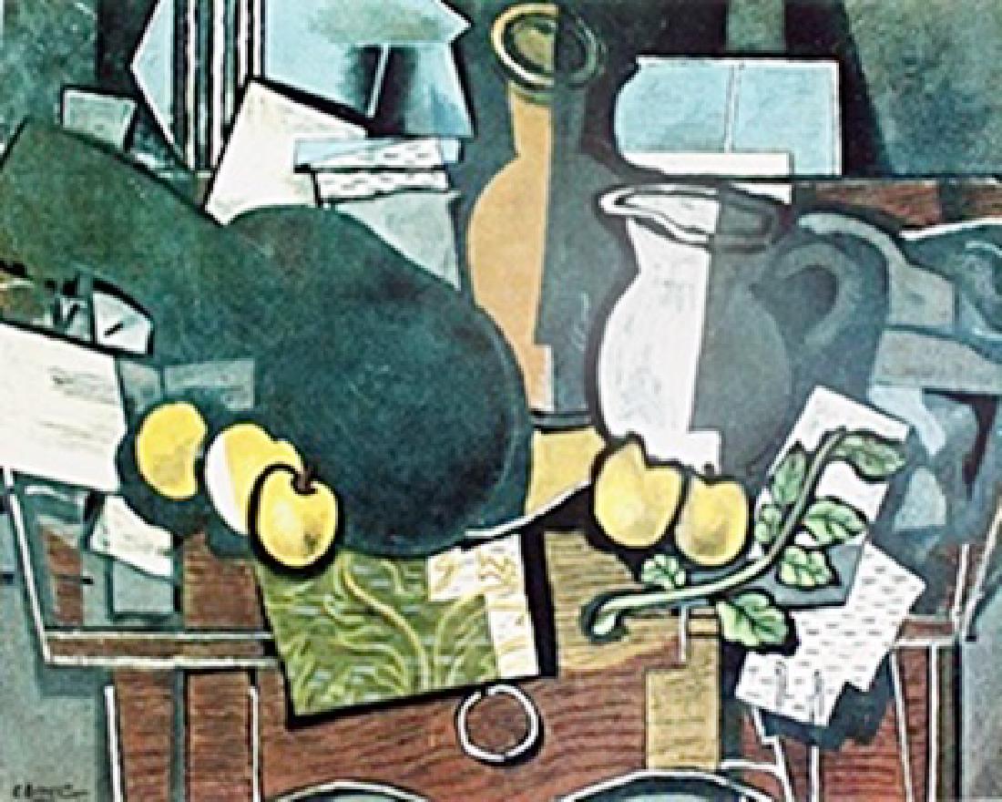 Lithograph Georges Braque: authentic lithograph , Pencil signed Authentic Georges Braque, Approximately 11" x 15" In.