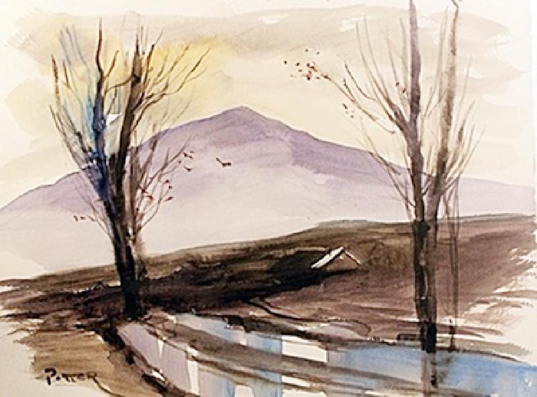 After Ken Potter Original Watercolor on Paper: After Ken Potter Original Watercolor on Paper . Comes unframed; framing available at an additional cost, . Approx. Paper size: 12"x16"