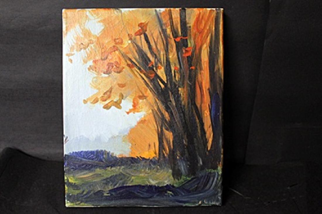 "Coming Down" By Michael Schofield (114EF): Orignal, Acrylic Paint on Canvas, Approximately 10 x 8 In.