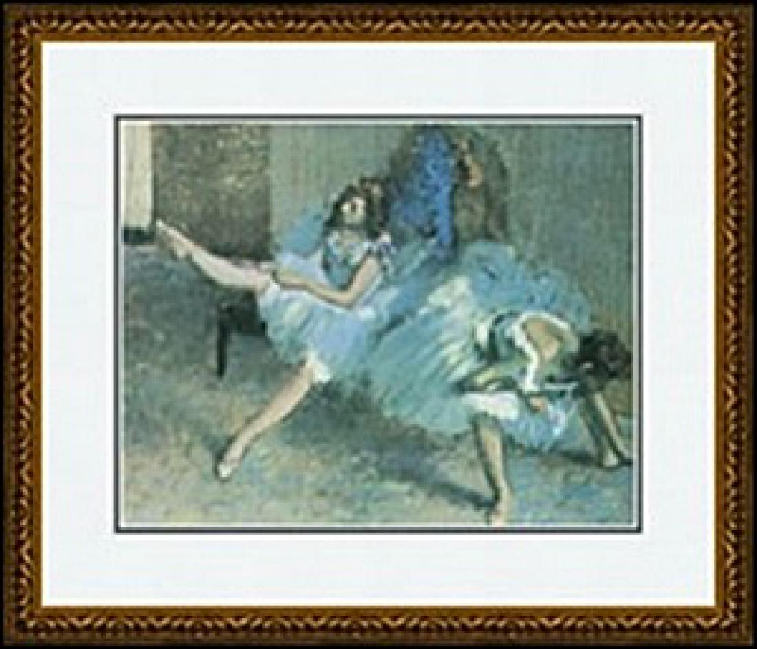 BEFORE THE BALLET(DETAIL), 1888 EDGAR DEGAS: authentic lithograph , IMAGE SIZE: 14X11", FRAMED: 20 13/16X17 13/16"