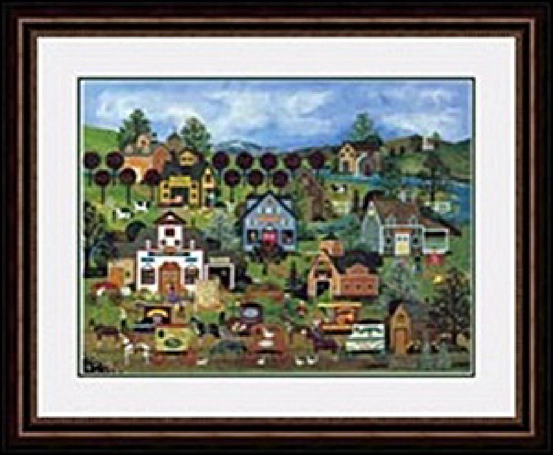 SHOPPING SPREE JANE WOOSTER SCOTT: authentic lithograph , IMAGE SIZE: 18X24" FRAMED SIZE: 28 1/16X 34 1/16"