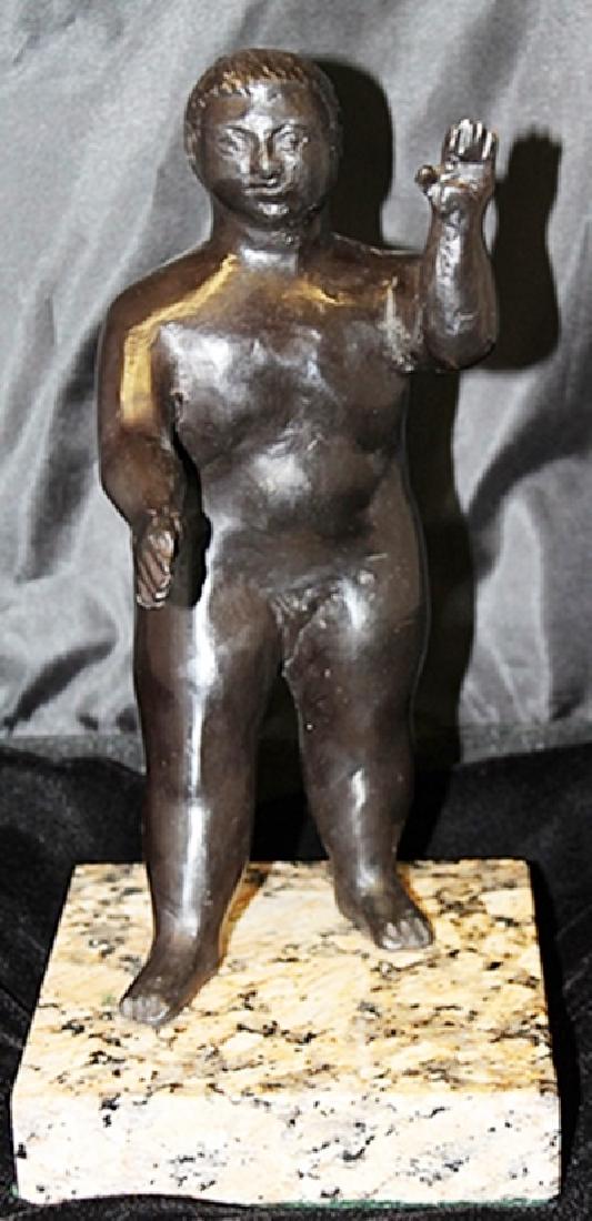 Signed Limited Edition Bronze Botero: Old recast patina bronze sculpture Botero, bearing a signature in a limited edition. Fernando Botero Angulo is a Colombian figurative artist and sculptor. Born in Medellín, his signature style, also