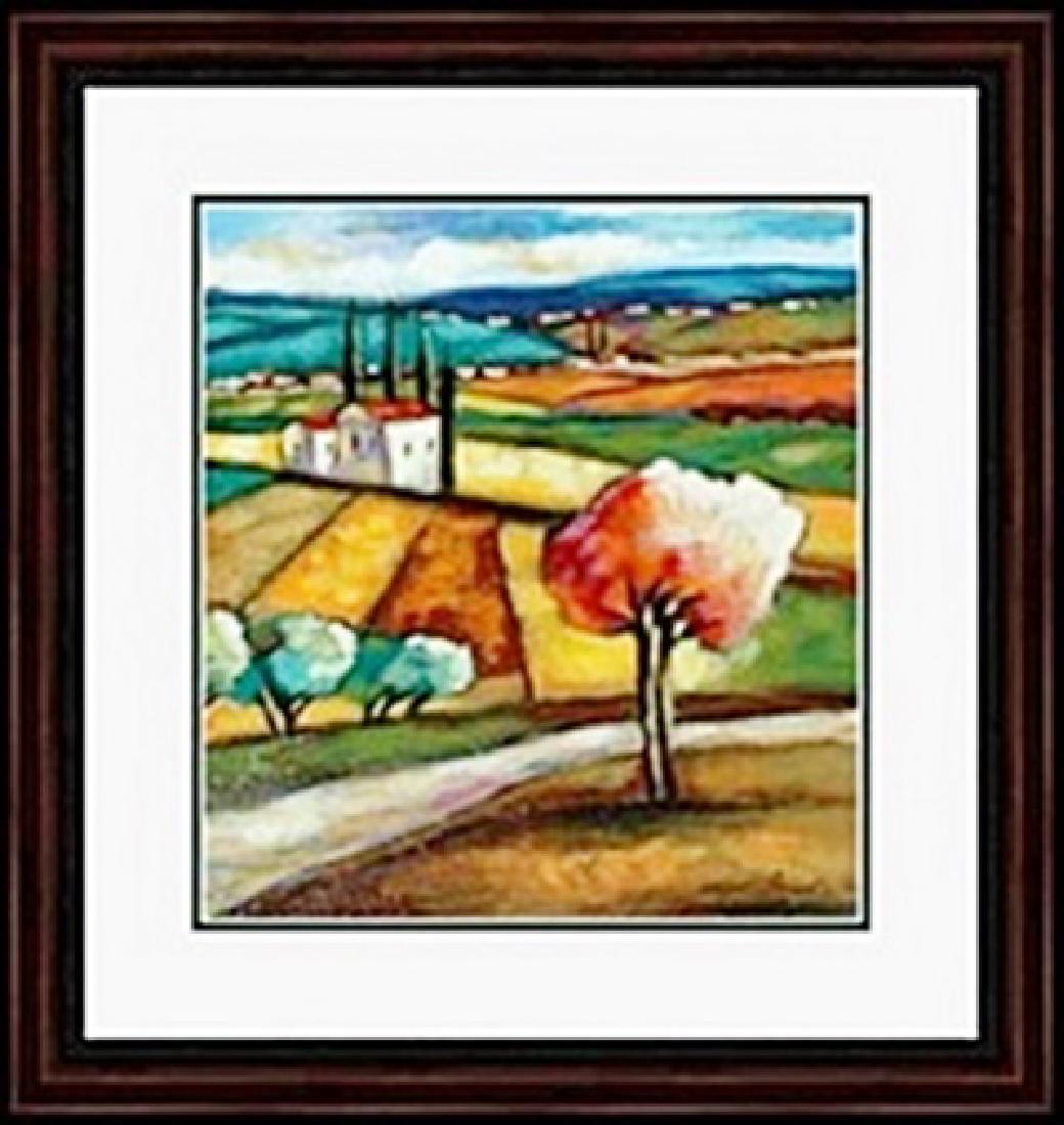 SEASON OF HARVEST SLAVA BRODINSKY: authentic serigraph signed, IMAGE SIZE: 13X12", FRAMED SIZE: 20 11/16X19 11/16"