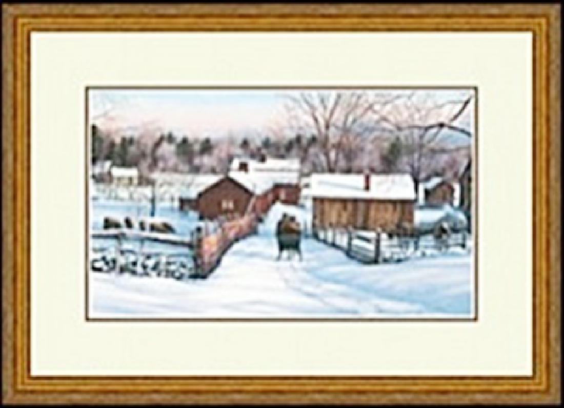 BACK HOME AGAIN (DETAIL) BILL BREEDON: authentic lithograph , IMAGE SIZE: 14X8 1/4", FRAMED: 20 7/8X15 1/8"