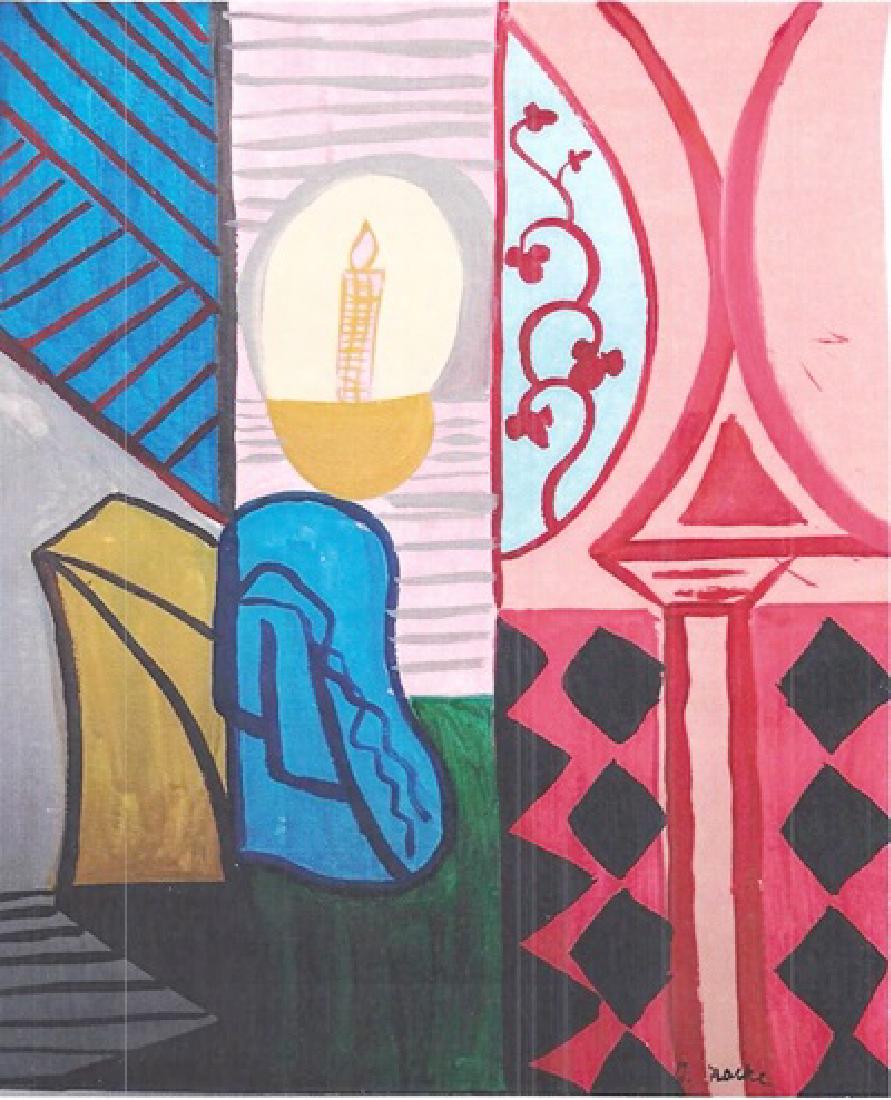 Bathroom - Auguste Macke - Watercolor On Paper: Watercolor on paper, Auguste Macke approx. 14x9 in. August Macke was a German Expressionist painter. He was one of the leading members of the German Expressionist group Der Blaue Reiter.