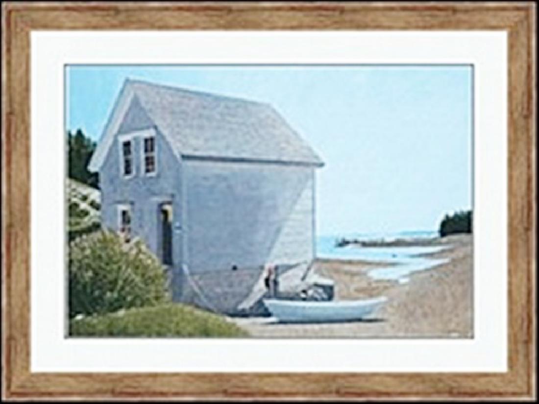 MAINE MEMORIES GARY AKERS: authentic lithograph , IMAGE SIZE: 30X20", FRAMED: 40 1/8X30 1/8"