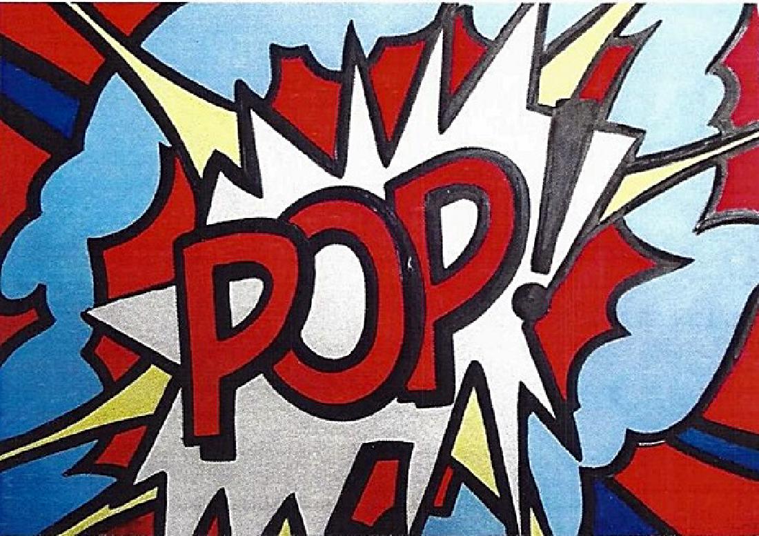 Pop - Roy Lichtenstein - Oil On Paper: Oil on paper, Roy Lichtenstein approx. 16x11 in. Roy Fox Lichtenstein was an American pop artist. During the 1960s, along with Andy Warhol, Jasper Johns, and James Rosenquist among others, he became a