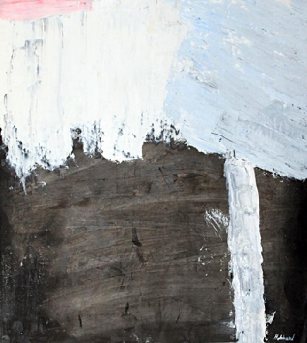 In the style of Alex Hubbard - The Beach: Oil on paper in the style of Alex Hubbard - The Beach, . Unframed dimensions approx 15 x 13 inches.