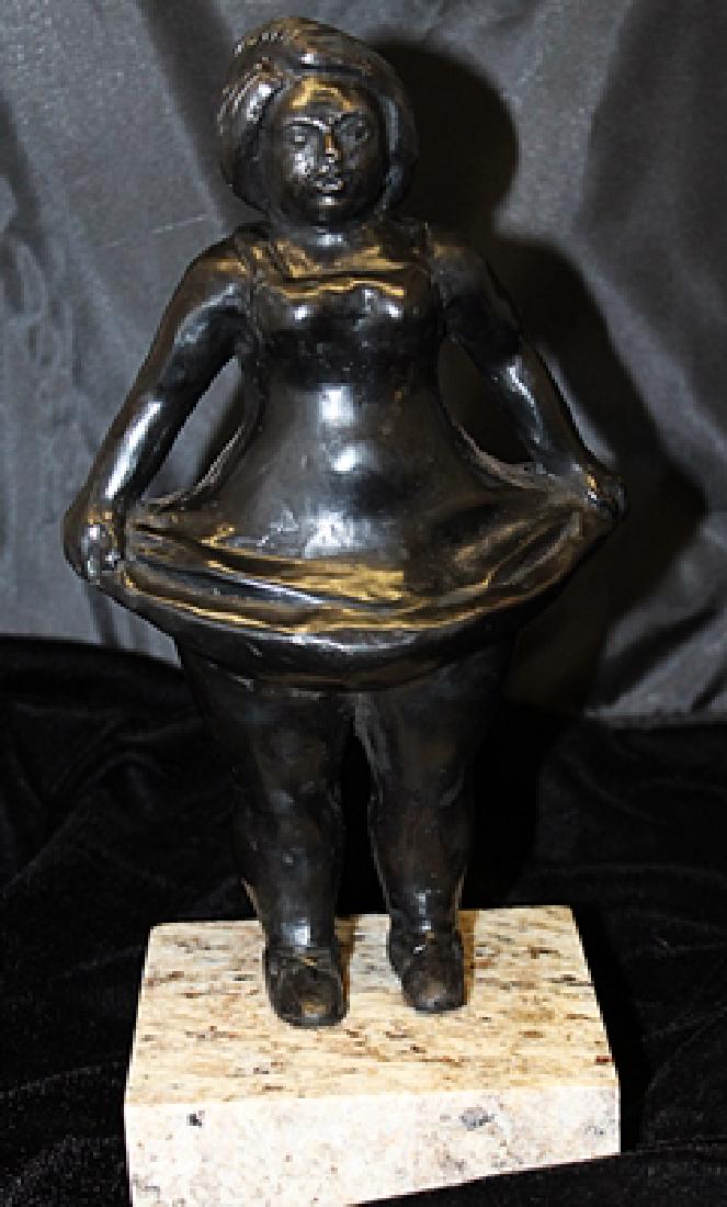 Signed Limited Edition Bronze Botero: Old recast patina bronze sculpture Botero, bearing a signature in a limited edition. Fernando Botero Angulo is a Colombian figurative artist and sculptor. Born in Medellín, his signature style, also