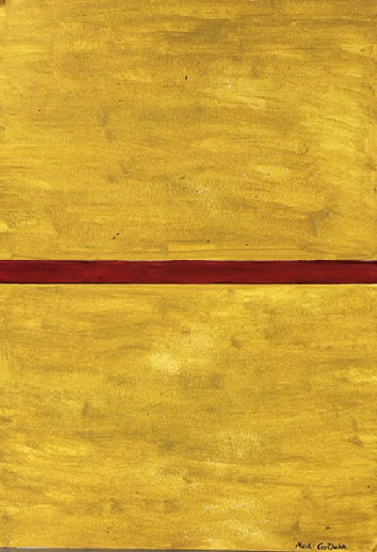 Mark Grotjahn in the style of - Oil On Paper: Oil on paper in the style of Mark Grotjahn, approx. 20x14 in. Mark Grotjahn is an American painter best known for abstract work and bold geometric paintings. Grotjahn lives and works in Los Angeles.