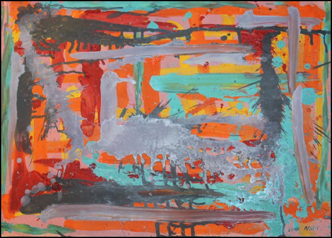 Composition - John Peart In the style of Oil On Canvas: • Artist: John Peart • Title: Composition • Dimensions: approximately 19x14 In • Medium: Oil On Paper “In the style of” works are works by an unknown creator whose style is strongly under