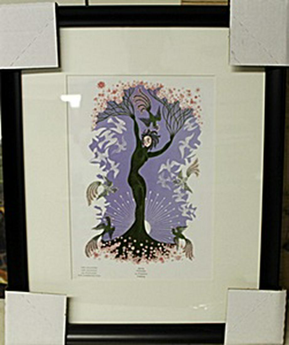 Framed Lithograph "The Seasons" "After" Erte: "After""The Seasons" Erte, Out of thee book, Size Approx. 21 x 17 In.