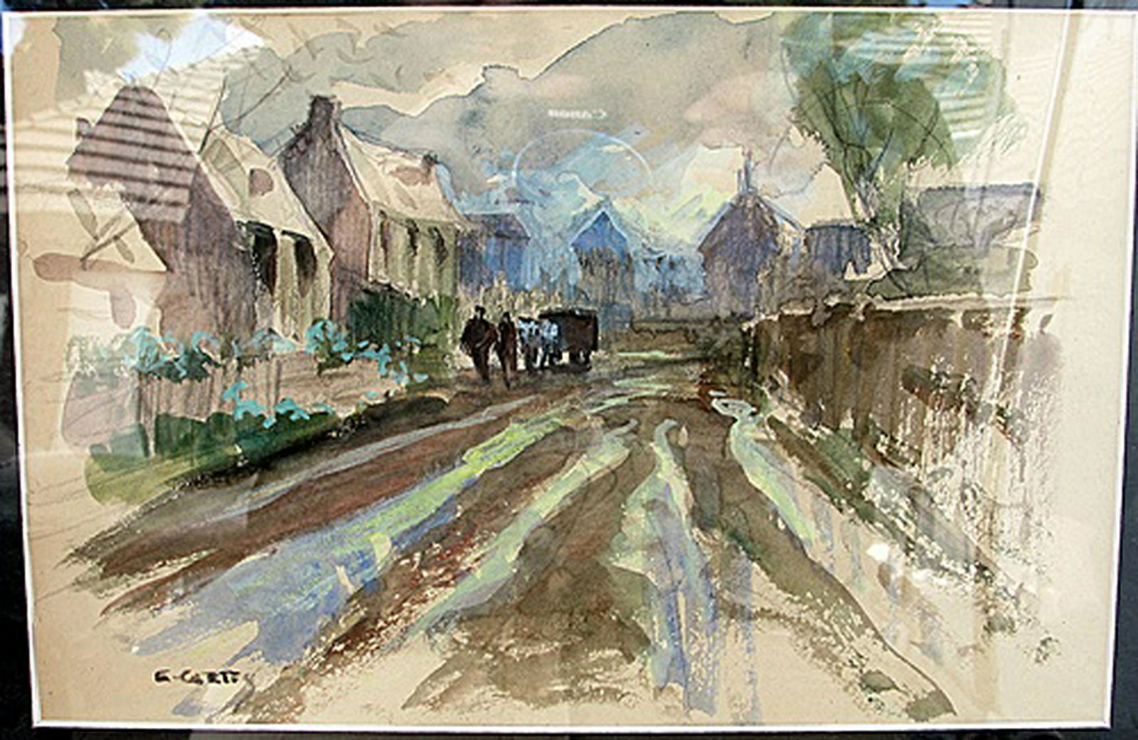 Edouard Cortes - Watercolor: Watercolor by Edouard Cortes. Edouard Léon Cortès was a French post-impressionist artist of French and Spanish ancestry. He is known as "Le Poete Parisien de la Peinture" or "the Parisian Poet of Pa