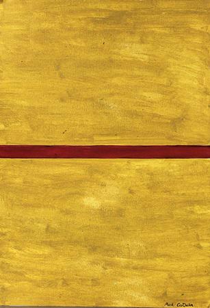 Mark Grotjahn in the style of - Oil On Paper: Oil on paper in the style of Mark Grotjahn, approx. 20x14 in. Mark Grotjahn is an American painter best known for abstract work and bold geometric paintings. Grotjahn lives and works in Los Angeles.