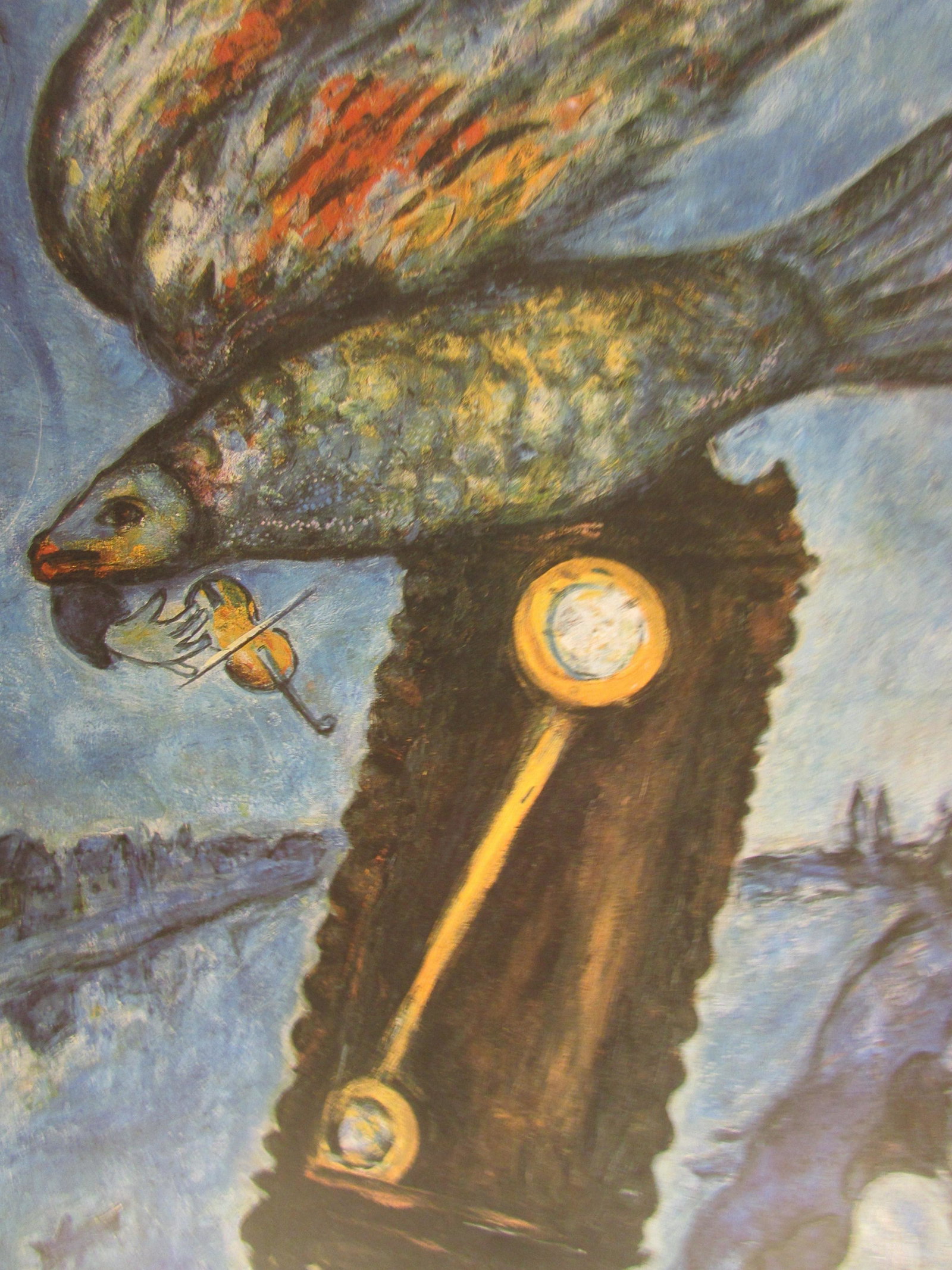 Signed Lithograph - Marc Chagall H128: Signed March Chagall lithograph. Marc Zakharovich Chagall was a Russian-French artist of Belarusian Jewish origin. An early modernist, he was associated with several major artistic styles and created 