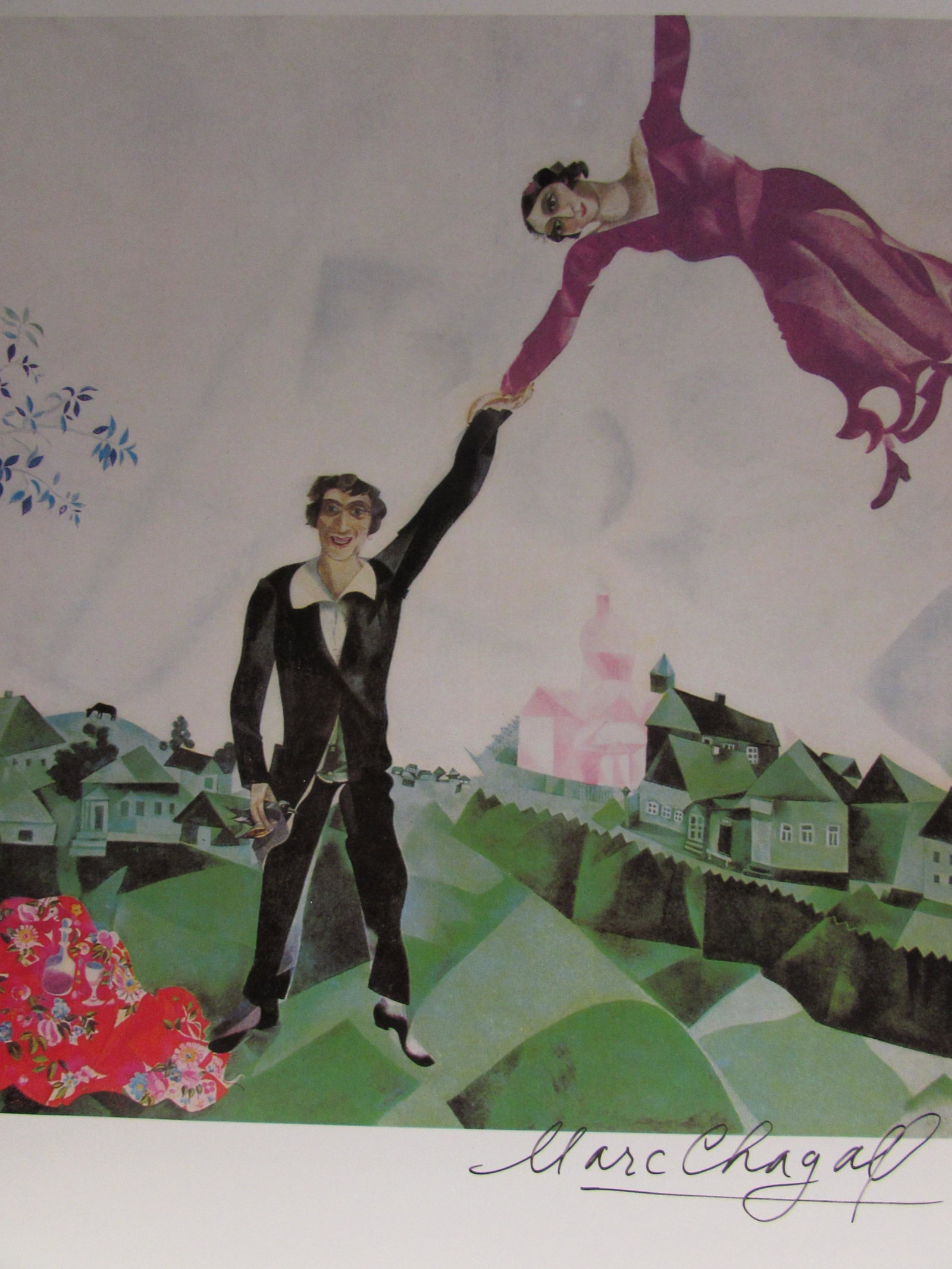 Signed Lithograph - Marc Chagall H168: Signed March Chagall lithograph. Marc Zakharovich Chagall was a Russian-French artist of Belarusian Jewish origin. An early modernist, he was associated with several major artistic styles and created 