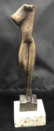 Bronze Sculpture - Alexander Archipenko: Old recast patina bronze sculpture Alexander Archipenko, bearing a signature in a limited edition. Bronze Sculpture on a Marble Base. Alexander Porfyrovych Archipenko was a Ukrainian-born American ava