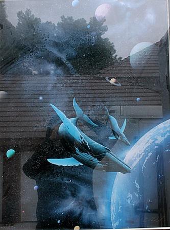 Space Slab - Michael David Ward - Lithograph: Lithograph by Michael David Ward. Michael David Ward Japanese-American Artist: Michael derives much of his inspiration from an ongoing need for adventure. As a scuba diver, hang glider pilot and hiker