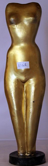 Nude Bust II - after Alexander Archipenko: Limited Edition, Gold Over bronze Sculpture, bearing the signature, Size Approx. 17" x 4" x 4" in.