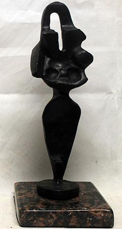 Patina Bronze Sculpture Alexander Archipenko: Limited Edition, bears the signature, Old recast bronze Sculpture after the artist, Size Approx. 10" x 4" x 4" in.