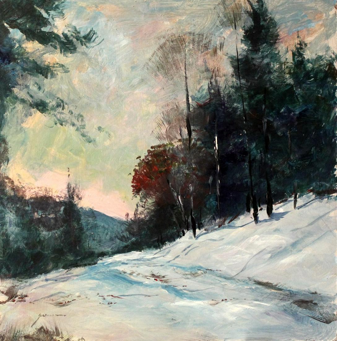 Michael Schofield - Original Painting On Board 23: Original painting on board by Michael Schofield, approx. 24x24 in. Schofield was born in Florida 1947, but his family moved to California that same year. He began to paint and study watercolor in high