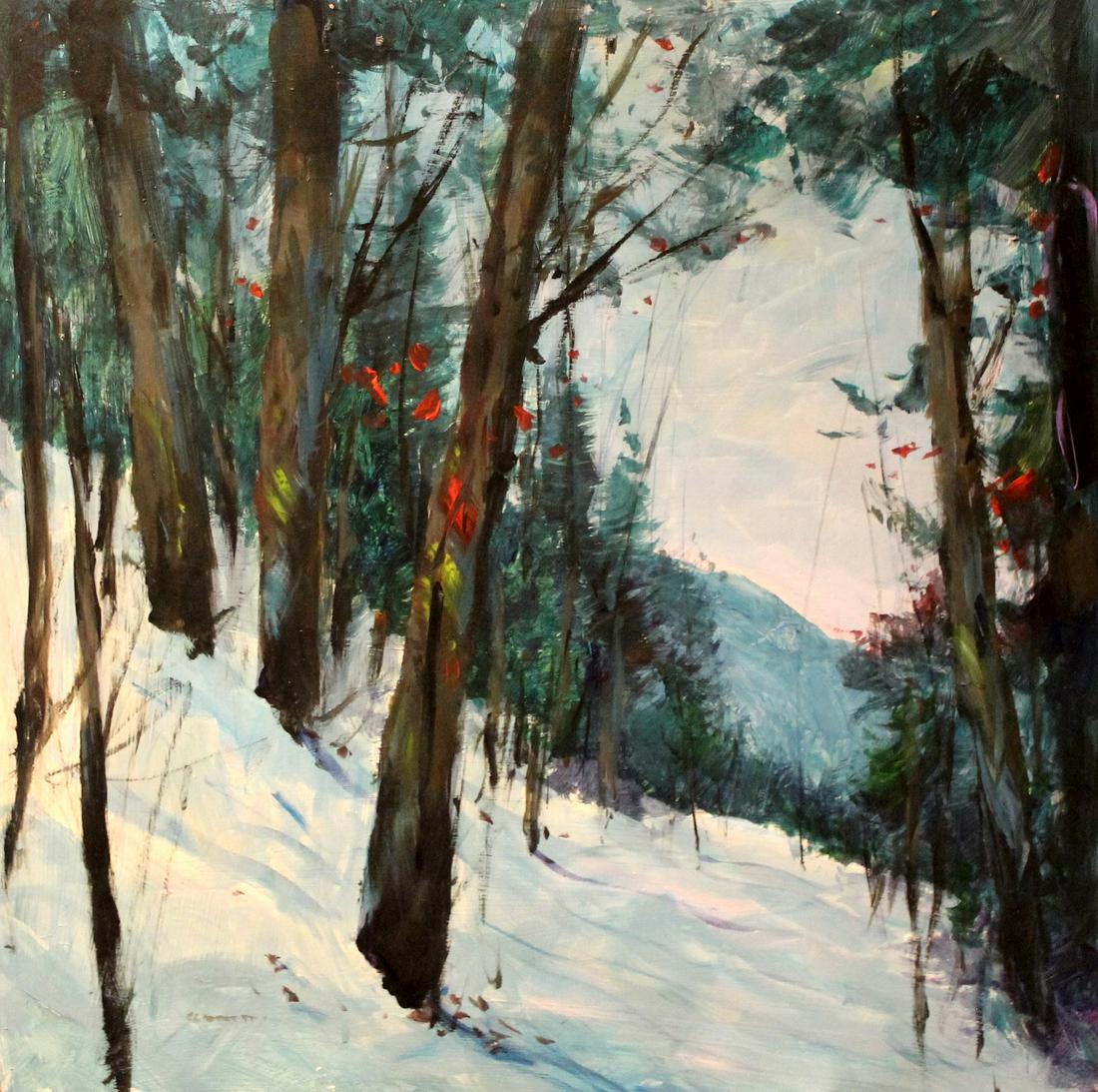 Michael Schofield - Original Painting On Board 24: Original painting on board by Michael Schofield, approx. 24x24 in. Schofield was born in Florida 1947, but his family moved to California that same year. He began to paint and study watercolor in high