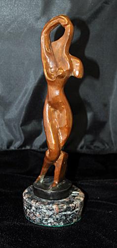 Signed Limited Edition Bronze Archipenko: Old recast patina bronze sculpture Alexander Archipenko, bearing a signature in a limited edition. Dimensions approx 3x11.