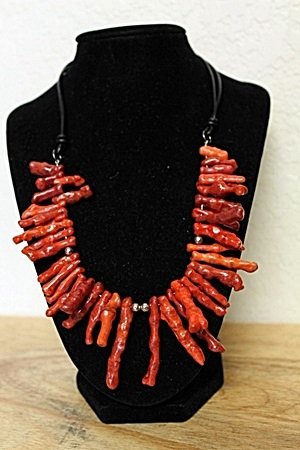 Red Coral with Silver Balls Necklace: Red Coral with Silver Balls Necklace All Natural 1500cts. 22" approx.