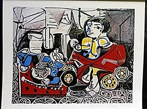 Lithograph After Pablo Picasso: Lithograph After Pablo Picasso, Size Approx. 13x14 In. Pablo Picasso (October 25th 1881 - April 8th 1973), also known as Pablo Ruiz y Picasso, was singular in the art world. Not only did he manage to