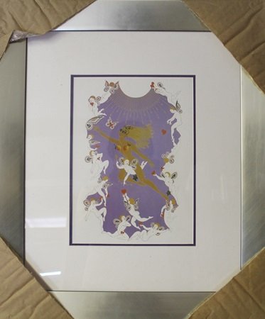 Lithograph By Erte: Lithograph By Erte, Size Approx. 22 x 19 In. Romain de Tirtoff (23 November 1892 – 21 April 1990) was a Russian-born French artist and designer known by the pseudonym Erté, from the French p