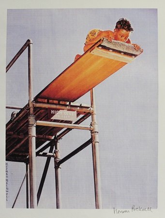 Lithograph "High Drive" By Norman Rockwell: Lithograph "High Drive" By Norman Rockwell, Signed By The Artist, Size Approx. 14 x 11 In. Norman Rockwell (02/03/1978 - 11/08/1978) Was born in Brooklyn, New York. Occupation Illustrator & Painter. R