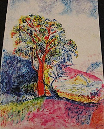 Paul Signac - Landscape Of Avignon: Paul Signac "Landscape Of Avignon" pastel on paper circa. 1899, private collection approx. 19x13in. Signac was a French Neo-Impressionist painter who, working with Georges Seurat, helped develop the P