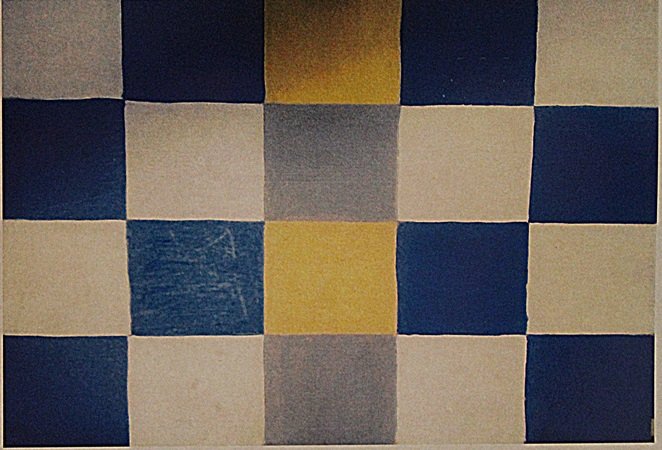 Sean Scully - Untitled: Sean Scully "Untitled" oil on paper circa. 1994, private collection approx. 19x13in. An Irish-born American-based painter and printmaker who has twice been named a Turner Prize nominee. His work is co