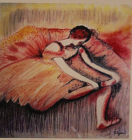 Edgar Degas - The Dancer: Pastel on paper after Edgar Degasa "The Dancer", circa 1916, private collection, unframed dimensions approximately 19x14. after Edgar Degasa was a French artist famous for his paintings, sculptures, p