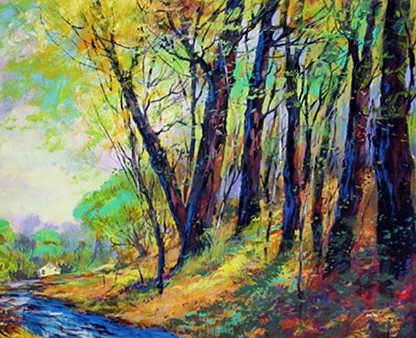 "Little House on a Hill" by Michael Schofield: Limited Edition Lithograph, Signed by the artist, Approximately 18 x 22 In.