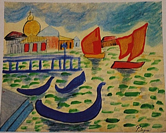 Paul Signac - The Rivere: Paul Signac "The Rivere" oil on paper circa. 1910, private collection approx. 11x9in. Signac was a French Neo-Impressionist painter who, working with Georges Seurat, helped develop the Pointillist sty