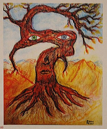 Odilon Redon - The Tree: In the manner of Odilon Redon "The Tree" pastel on paper circa. 1935, private collection approx. 9x11in. Known for his unique blend of artistic naturalism and symbolic subject matter, In the manner of