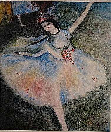 Edgar Degas - The Dancer: Pastel on paper Edgar Degasa "The Dancer", circa 1890, private collection, unframed dimensions approximately 19x14. Edgar Degasa was a French artist famous for his paintings, sculptures, prints, and d